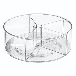 Foto van Idesign - lazy susan draaiplateau, 5 vakken, 29.2 x 29.2 x 10.7 cm, kunststof, transparant - idesign linus