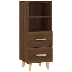 Foto van Vidaxl dressoir 34,5x34x90 cm bewerkt hout bruineikenkleurig