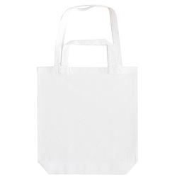 Foto van Witte canvas tas met dubbel hengsel 38 x 42 cm - shoppers