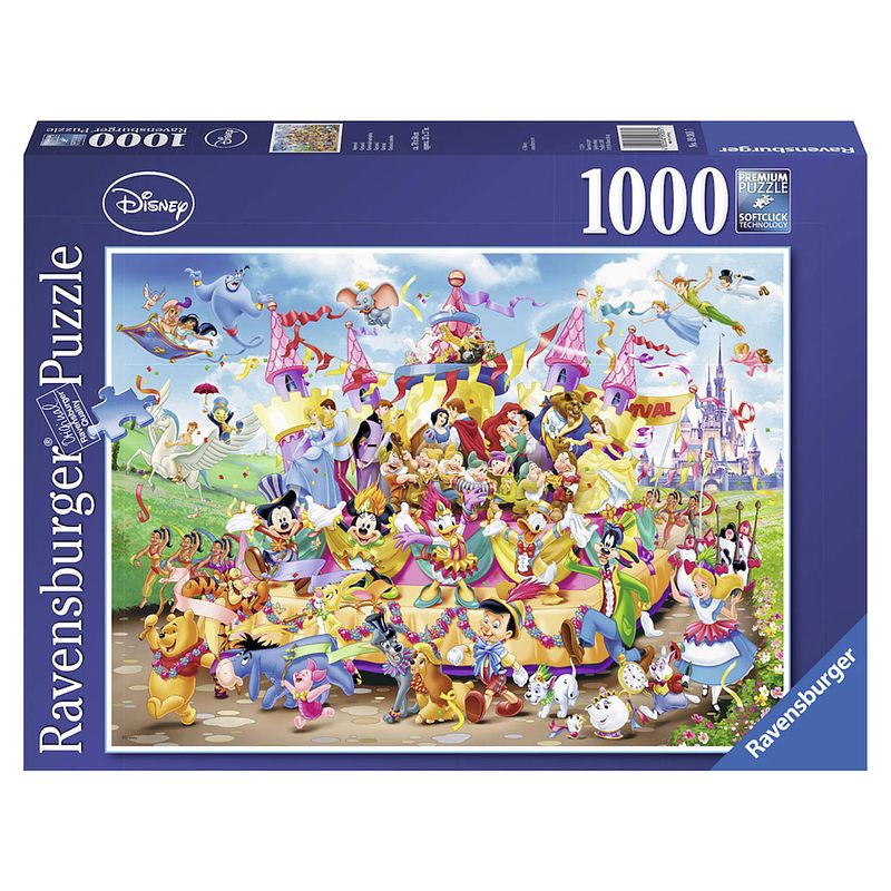 Foto van Ravensburger puzzel disney optocht - 1000 stukjes