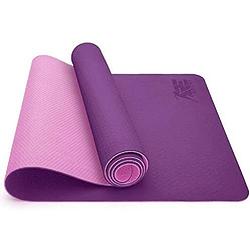 Foto van Yogamat lila-pink, fitnessmat,, gymnastiekmat pilatesmat, sportmat, 183 x 61 x 0,6 cm