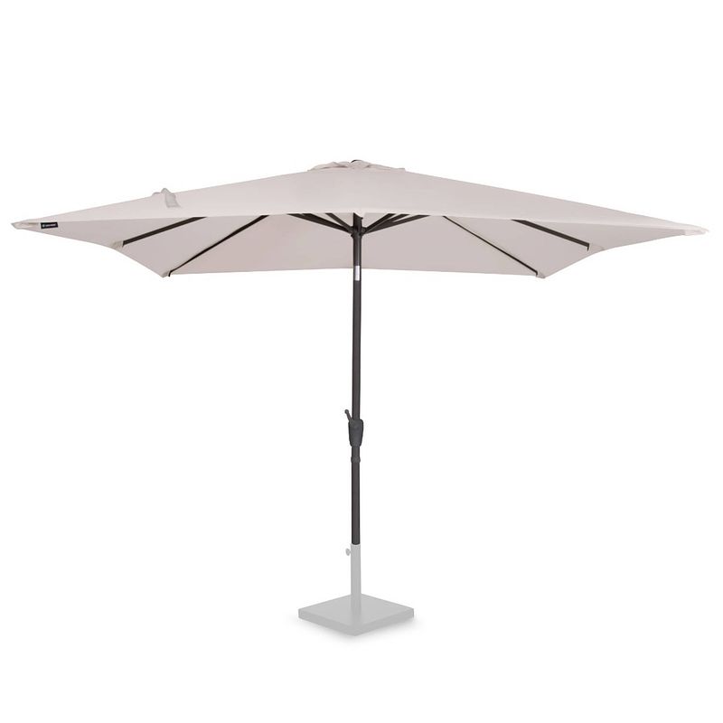 Foto van Vonroc parasol rosolina 280x280cm - stokparasol kantelbaar - upf 50+ doek - beige - excl. voet