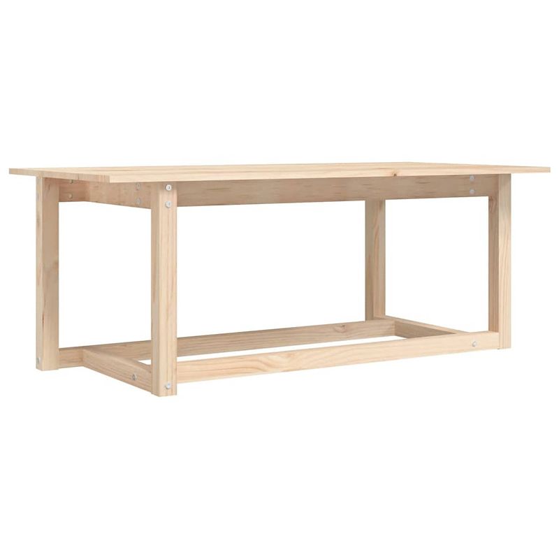 Foto van The living store salontafel massief grenenhout - 110 x 55 x 45 cm - rustiek design