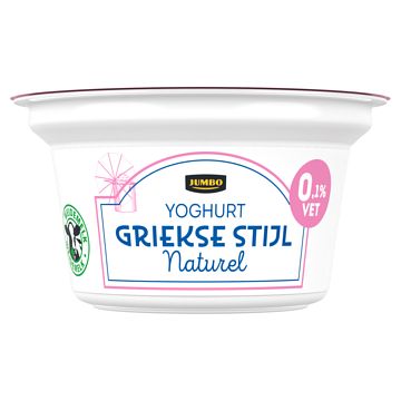 Foto van Jumbo yoghurt griekse stijl naturel 0,1% vet 150g