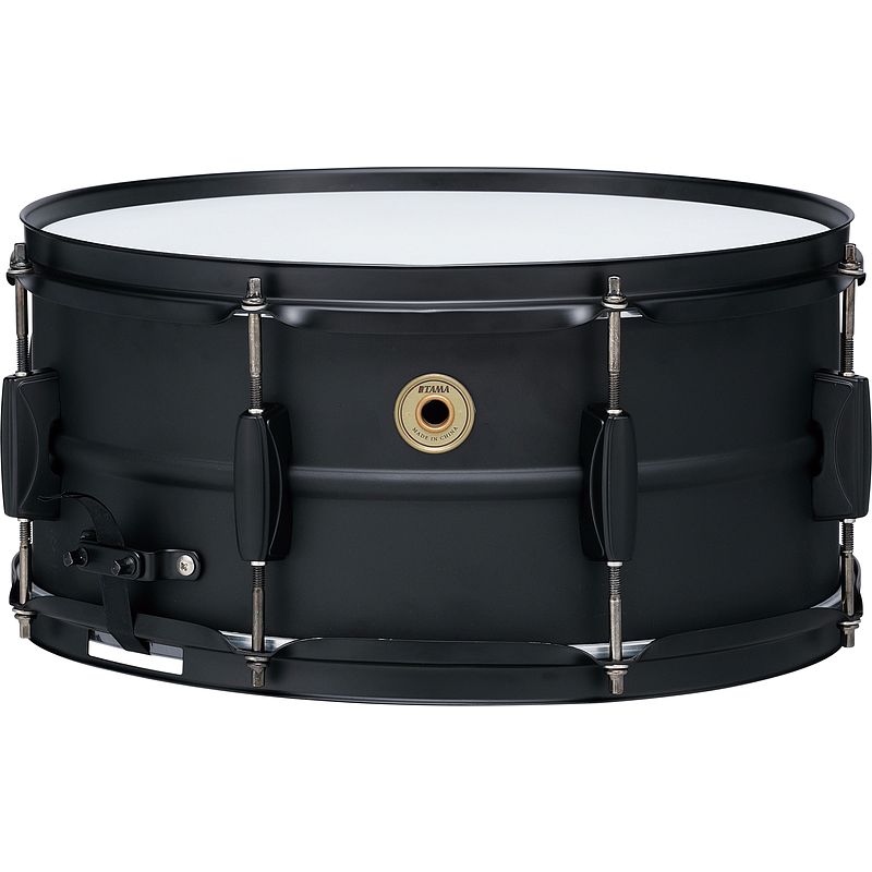 Foto van Tama bst1465bk metalworks black steel snaredrum 14 x 6.5 inch