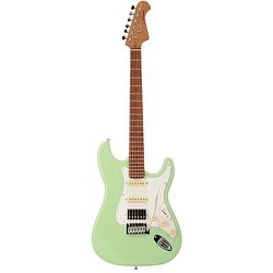 Foto van Fazley sunset series dawn hss surf green elektrische gitaar met gigbag