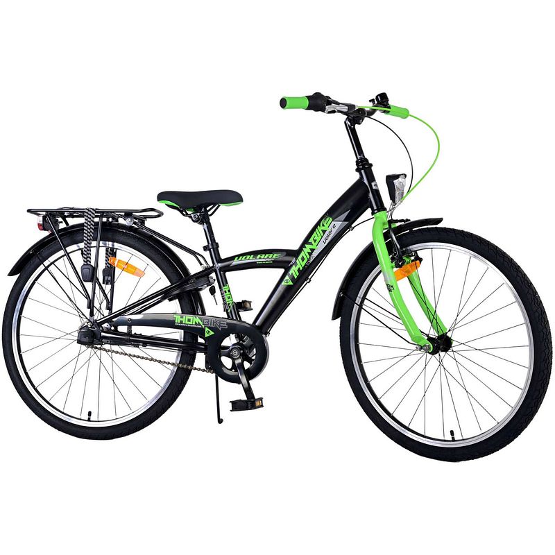 Foto van Volare thombike kinderfiets - jongens - 24 inch - groen zwart - 3 versnellingen