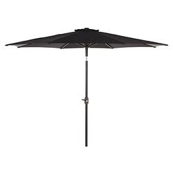 Foto van Surla zonnescherm parasol met tandwiel, kantelt ø3 m zwart/zwart.