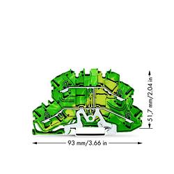 Foto van Wago 2002-2607 aardklem 2-etages 5.20 mm spanveer toewijzing: terre groen, geel 50 stuk(s)