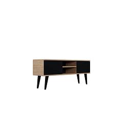 Foto van Kocot toronto - tv meubel 120x35*55cm - ambachtelijk eiken en zwart