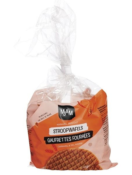 Foto van Mjam stroopwafels karamel zeezout