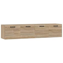 Foto van Vidaxl wandkasten 2 st 60x36,5x35 cm bewerkt hout sonoma eikenkleurig