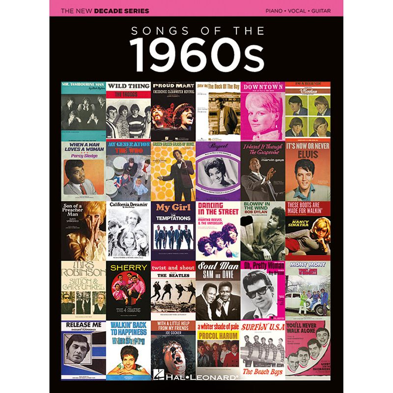 Foto van Hal leonard the new decade series: songs of the 1960s voor piano, gitaar en zang