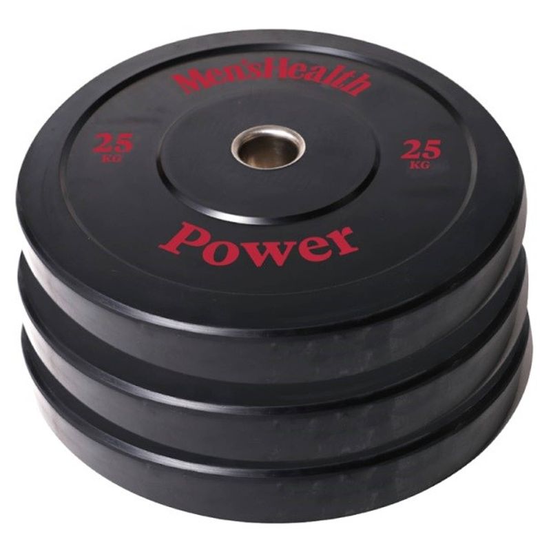 Foto van Men's health bumper plate - halterschijf - 50 mm - 25 kg