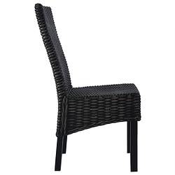 Foto van The living store eetkamerstoelen kubu rattan - 46x61x93cm - handgemaakt