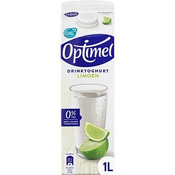 Foto van 2 voor € 3,00 | optimel drinkyoghurt limoen 0% vet 1 x 1l aanbieding bij jumbo