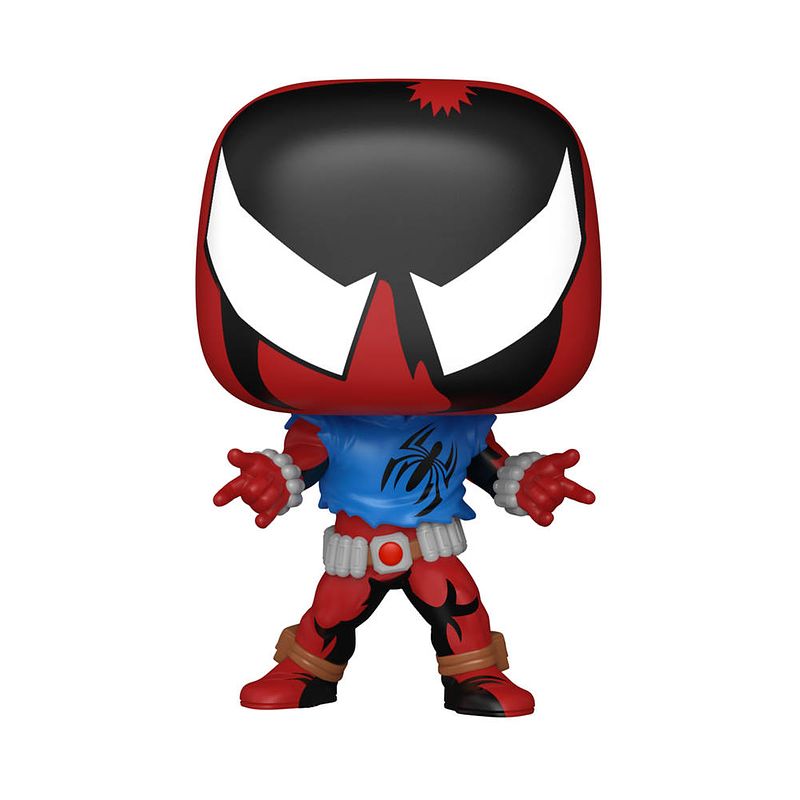 Foto van Funko pop! figuur spider-man across the spider-verse scarlet spider