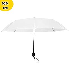 Foto van Opvouwbaar paraplu - handopening paraplu - stevig paraplu met diameter van 100 cm - wit