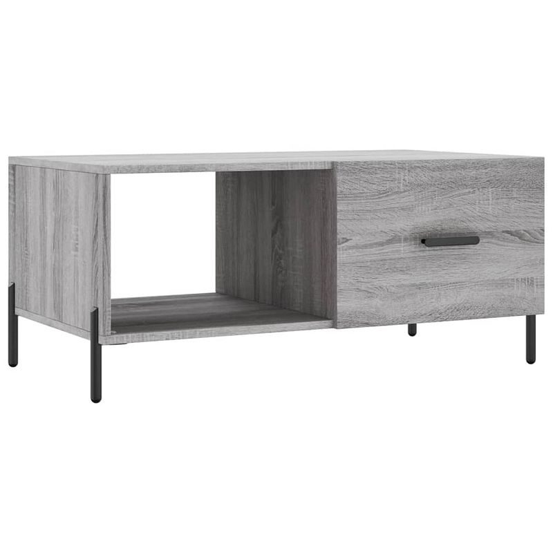 Foto van Infiori salontafel 90x50x40 cm bewerkt hout grijs sonoma eikenkleurig