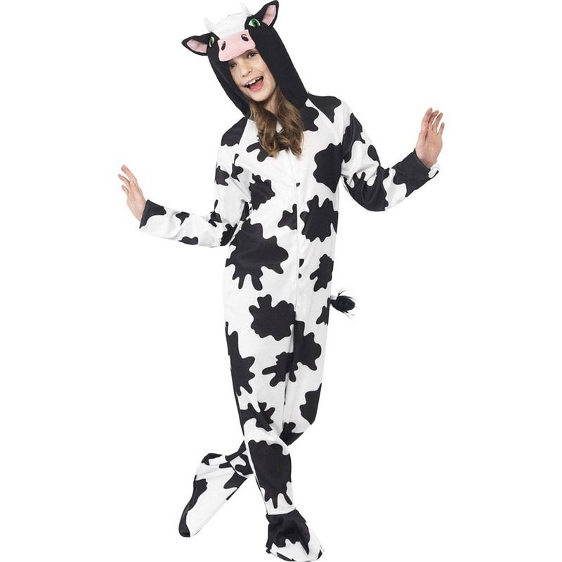 Foto van Onesie koe voor kids 115-128 (4-6 jaar) - carnavalskostuums