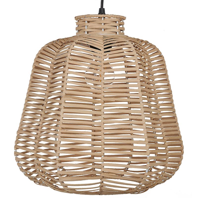 Foto van Beliani ramena - hanglamp-beige-rotan