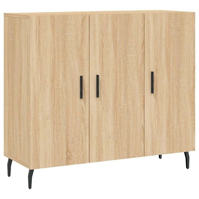 Foto van Vidaxl dressoir 90x34x80 cm bewerkt hout sonoma eikenkleurig