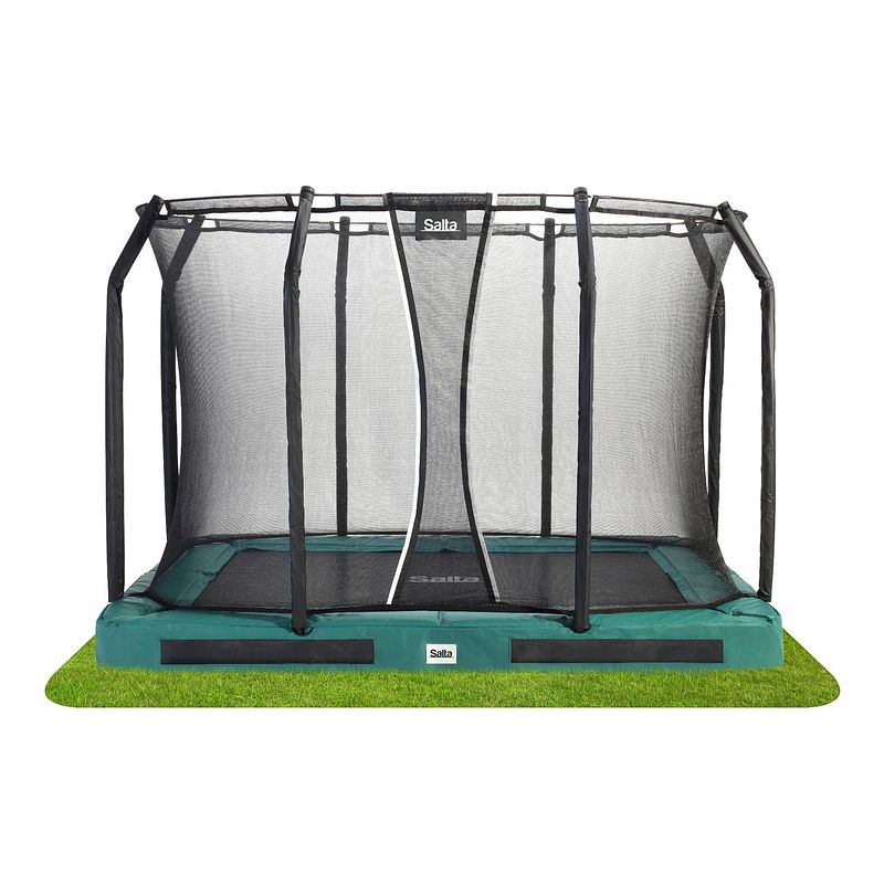 Foto van Salta trampoline premium ground met veiligheidsnet 305 x 214 cm - groen