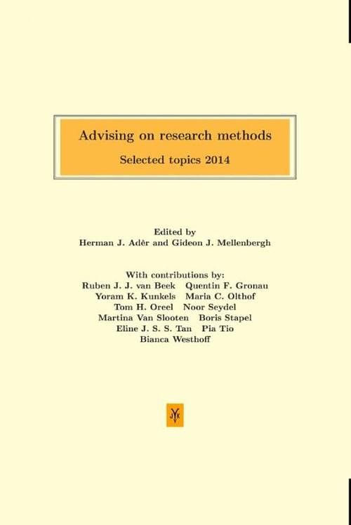 Foto van Advising on research methods - - ebook