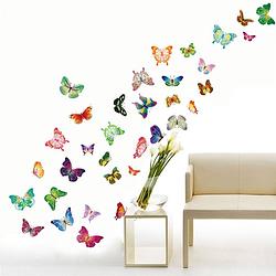 Foto van Walplus home decoratie sticker - gekleurde vlinders