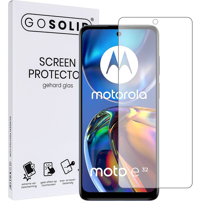 Foto van Go solid! screenprotector voor motorola moto e32 gehard glas