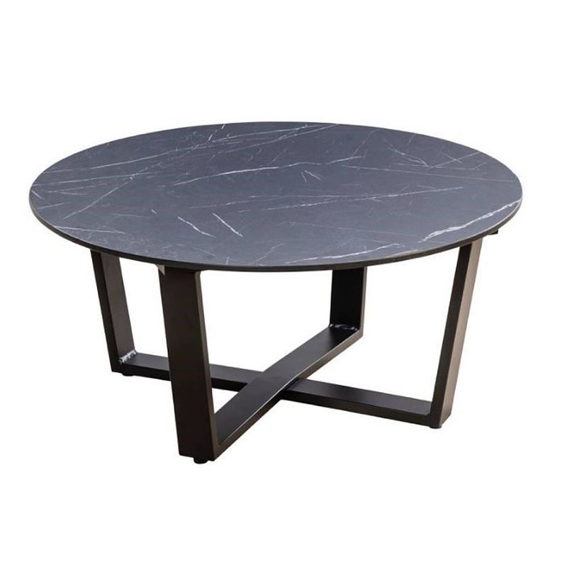 Foto van Yoi - teeburu coffee table 75x35cm. alu black/slate