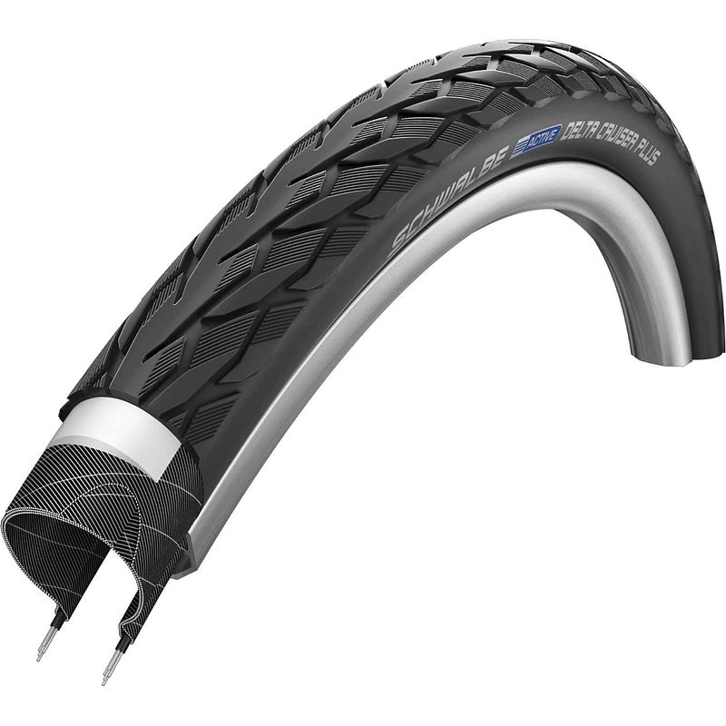 Foto van Schwalbe buitenband delta cruiser plus 26 x 1.75 (47-559) zwart