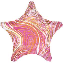 Foto van Amscan folieballon pink star 45 cm metallic