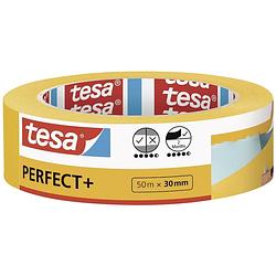 Foto van Tesa perfect+ 56537-00000-00 afplakband geel (l x b) 50 m x 30 mm 1 stuk(s)