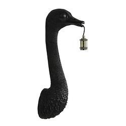 Foto van Light&living wandlamp 25x19x72 cm ostrich mat zwart