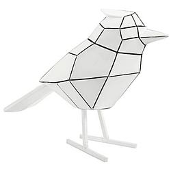 Foto van Present time decoratiebeeld vogel 22,5 cm polyresin wit