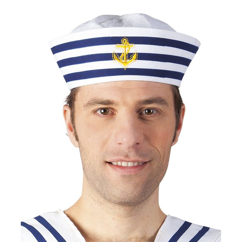 Foto van Boland pet navy sailor heren wit/blauw