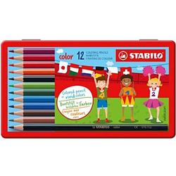 Foto van Stabilo kleurpotlood color, 12 potloden in een metalen doos
