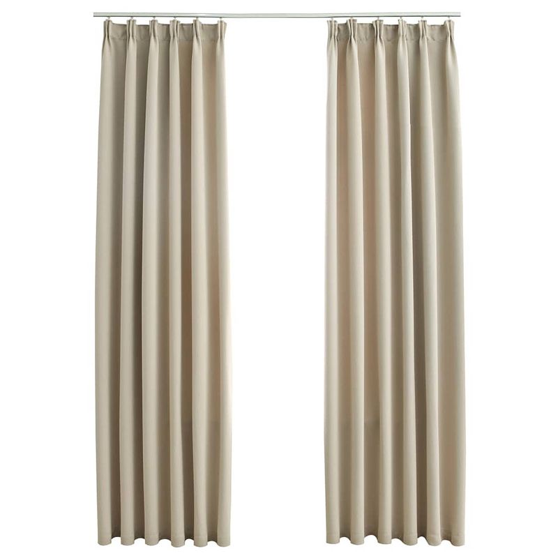 Foto van The living store gordijnen the living store - elegante - gordijnen - 140 x 245 cm - ken- beige - 2 stuks