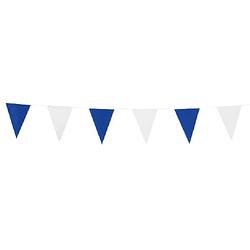 Foto van Wefiesta vlaggenlijn 3 m 10 x 15 cm polyetheen blauw/wit
