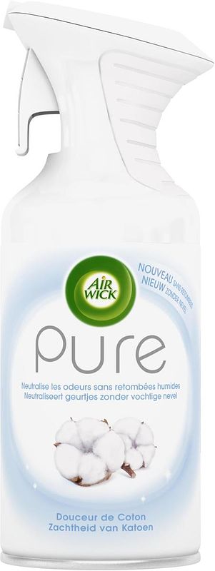 Foto van Air wick pure luchtverfrisser spray zachtheid van katoen 250 ml luchtverfrisser bij jumbo