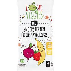 Foto van Love my veggies snoepsterren bio biet aardbei banaan 8+ maanden 4 stuks 60g bij jumbo