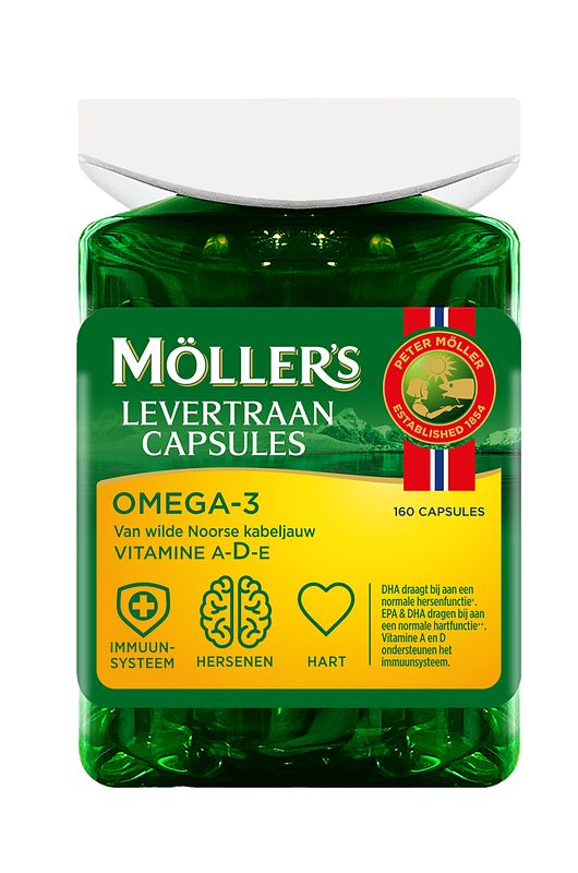 Foto van Mollers levertraan omega-3 capsules