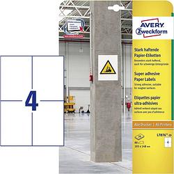 Foto van Avery-zweckform l7876-20 ( 105 x 148 mm, wit, 80 stuk(s), permanent, sterk hechtend