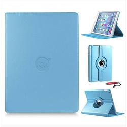 Foto van Licht blauwe 360 graden draaibare hoes ipad air 1 met gekleurde stylus pen - ipad hoes, tablethoes