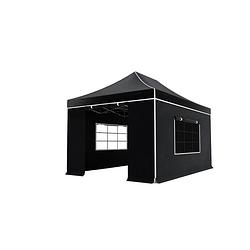 Foto van Easy up 3x4,5m zwart luxe partytent opvouwbaar