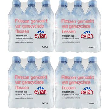 Foto van Evian natuurlijk mineraalwater fles 4 x 6 x 500ml bij jumbo
