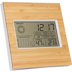 Foto van Thermometer en hygrometer met wekker