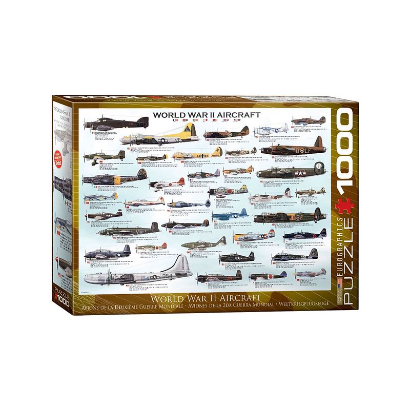 Foto van Eurographics puzzel world war ii aircraft - 1000 stukjes