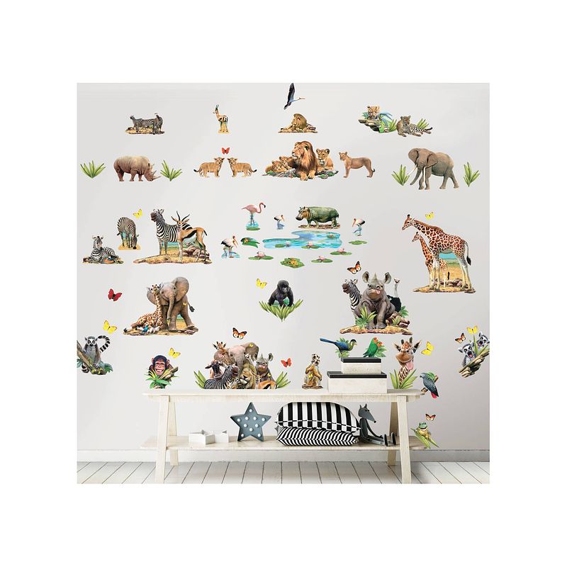 Foto van Muursticker jungle safari walltastic - 82 stickers walltastic